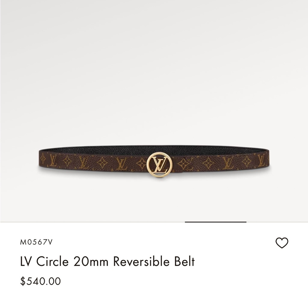 **Sold** Reversible LV Monogram belt- never worn